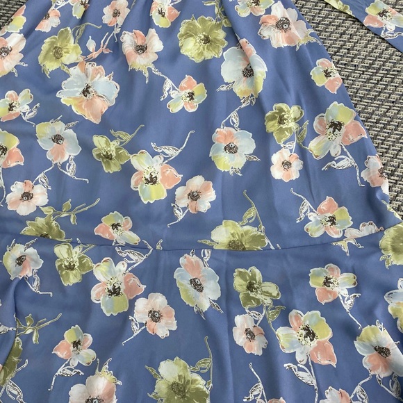 Modest light blue midi dress - Picture 3 of 7